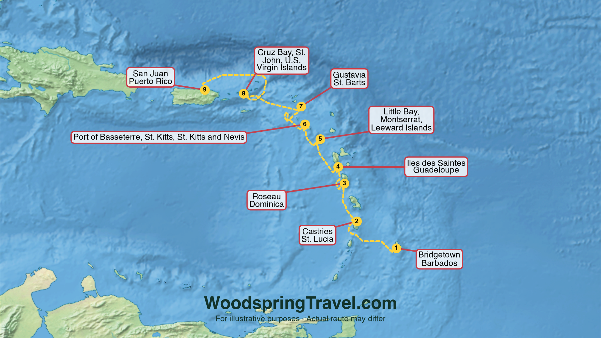 Route Illustration - Actual route may differ