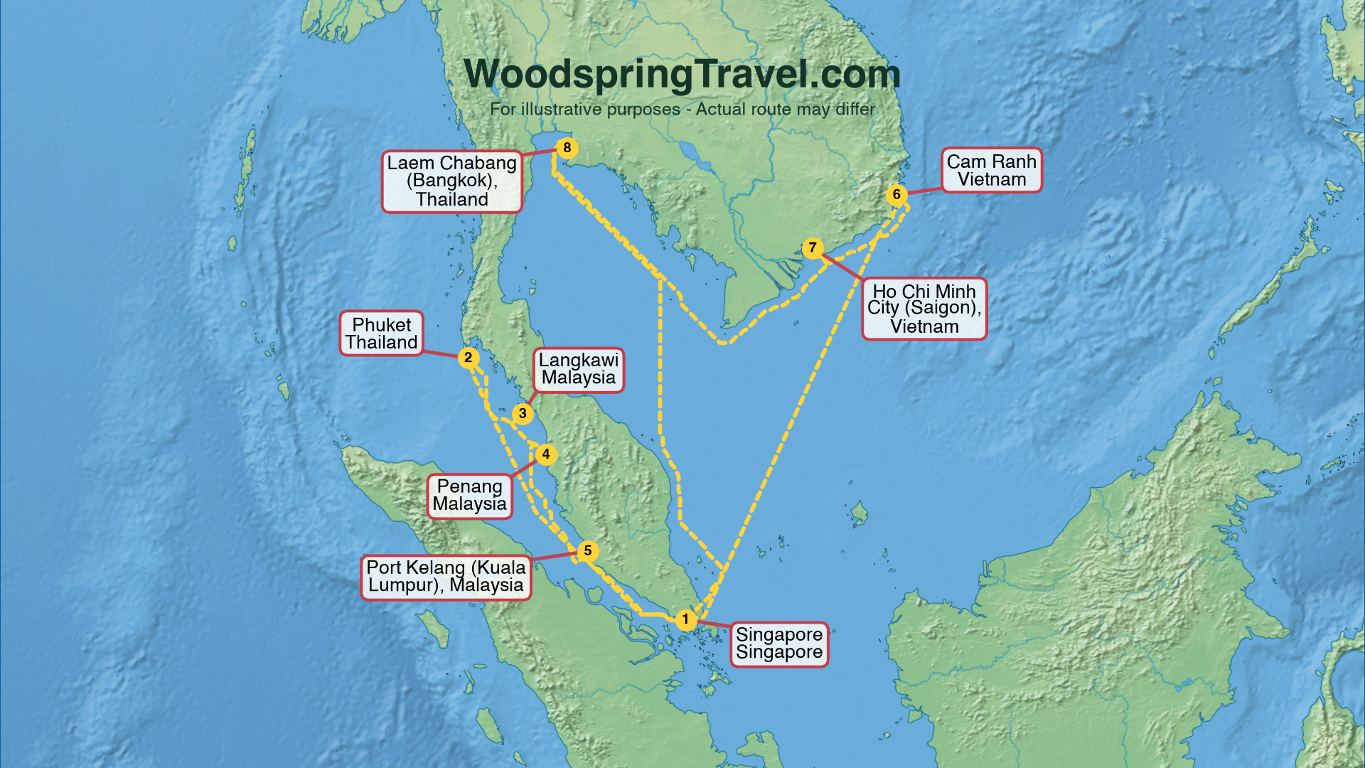 Route Illustration - Actual route may differ