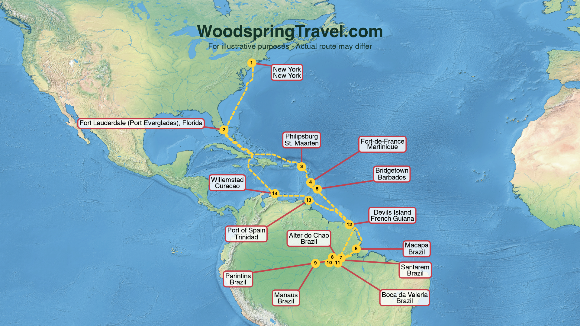 Route Illustration - Actual route may differ