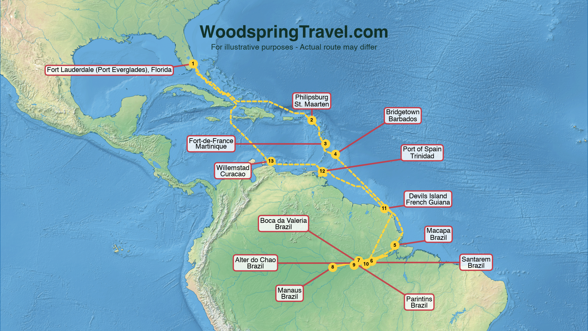 Route Illustration - Actual route may differ