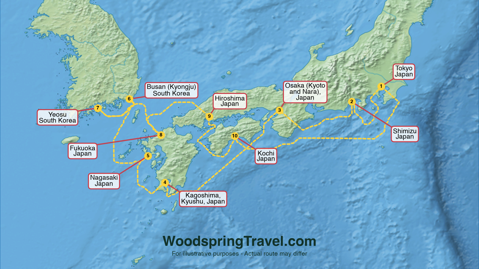 Route Illustration - Actual route may differ