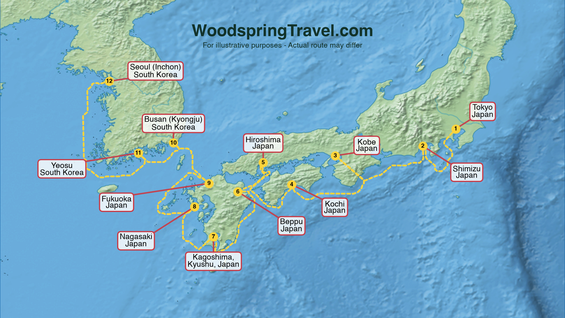 Route Illustration - Actual route may differ
