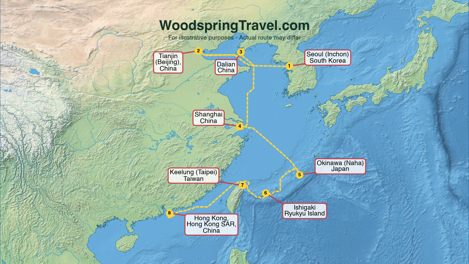 Route Illustration - Actual route may differ