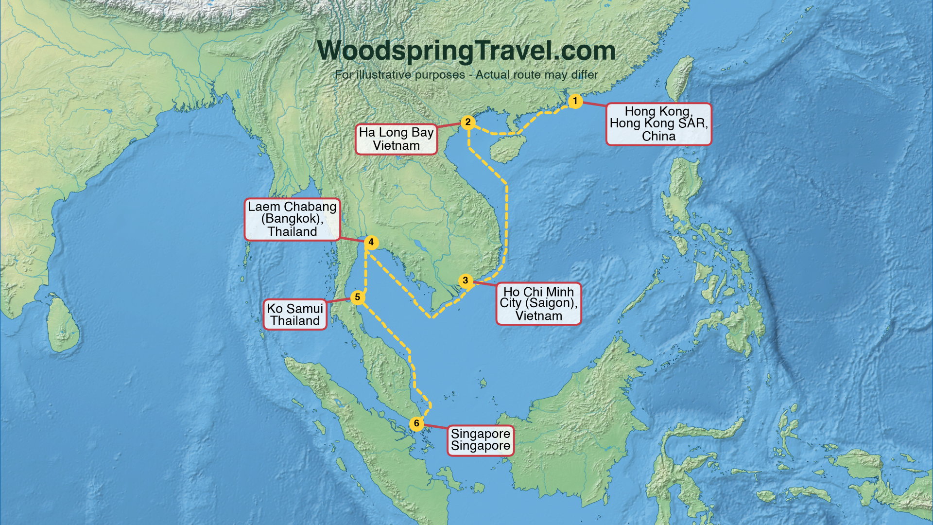 Route Illustration - Actual route may differ