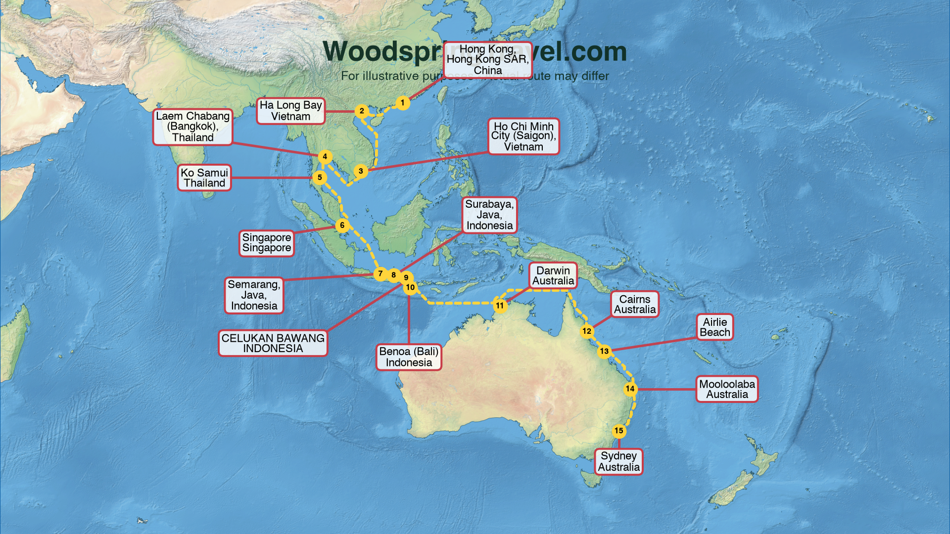 Route Illustration - Actual route may differ