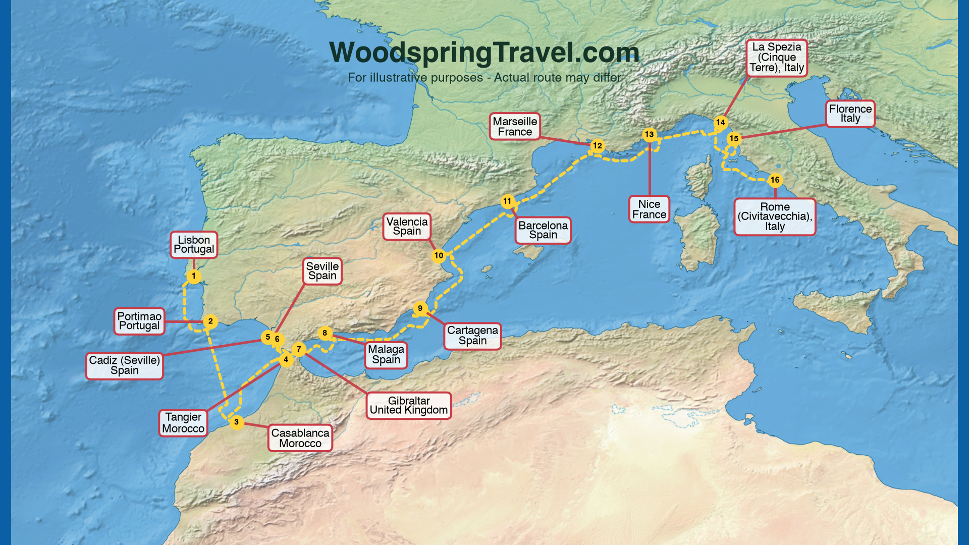 Route Illustration - Actual route may differ