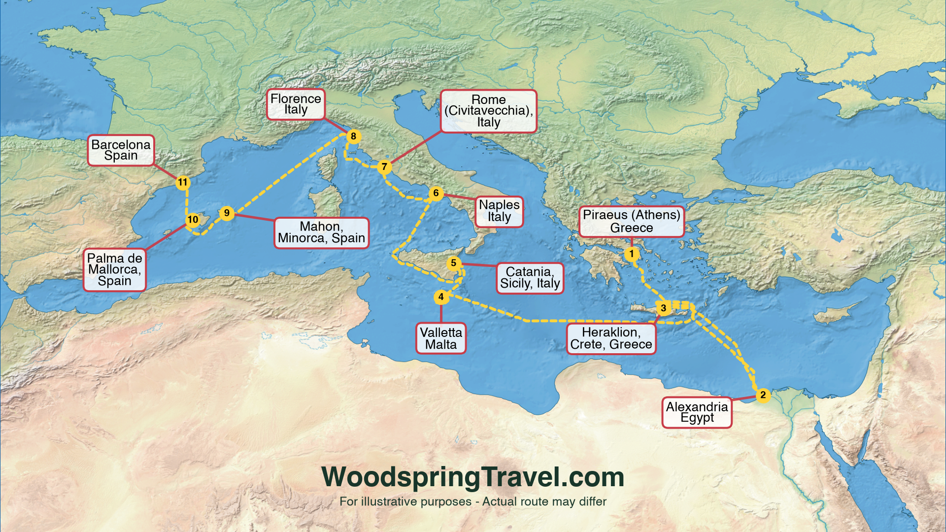 Route Illustration - Actual route may differ