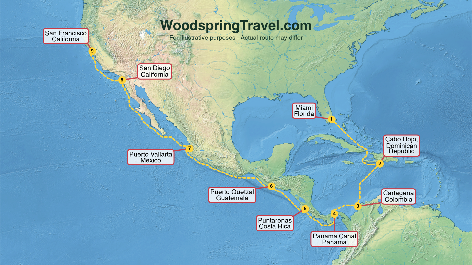 Route Illustration - Actual route may differ
