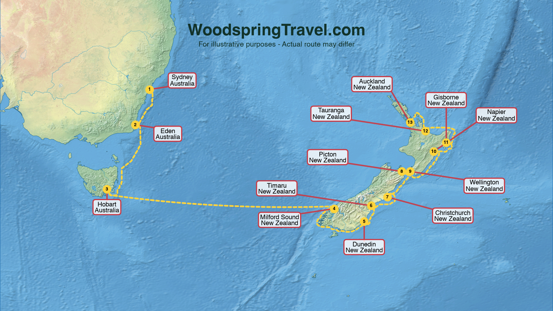 Route Illustration - Actual route may differ