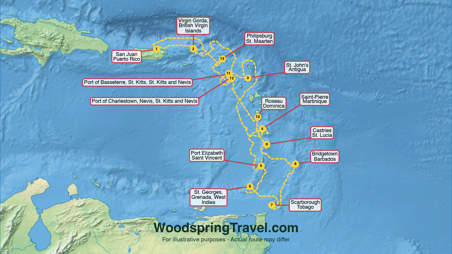 Route Illustration - Actual route may differ