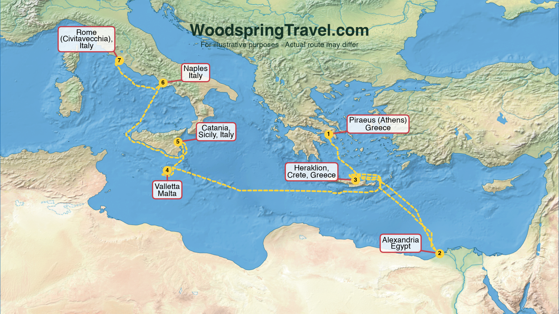 Route Illustration - Actual route may differ