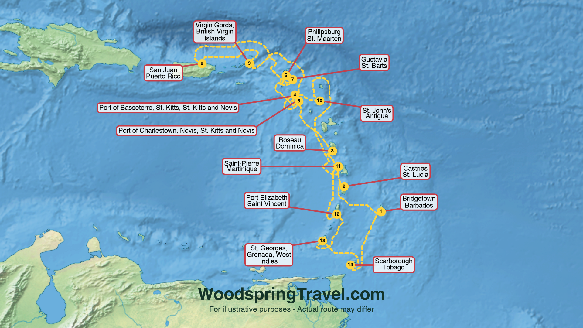 Route Illustration - Actual route may differ