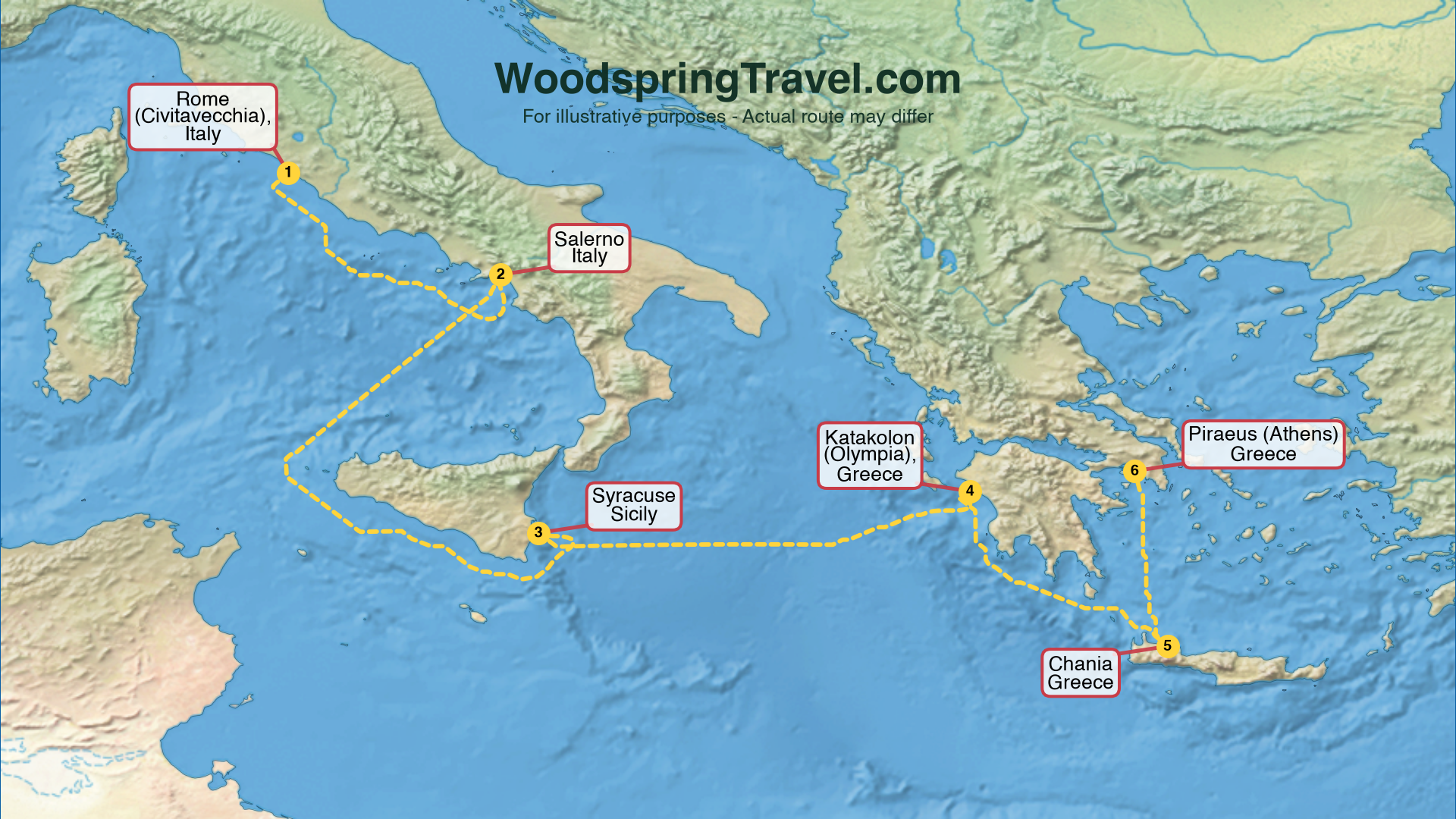 Route Illustration - Actual route may differ