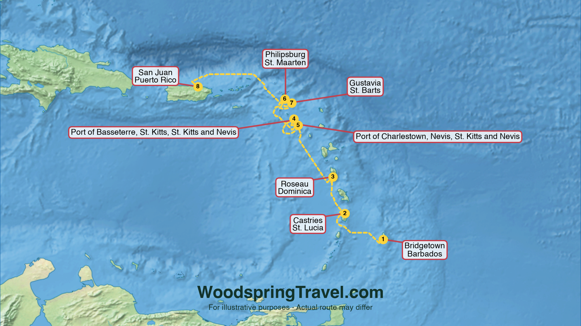 Route Illustration - Actual route may differ