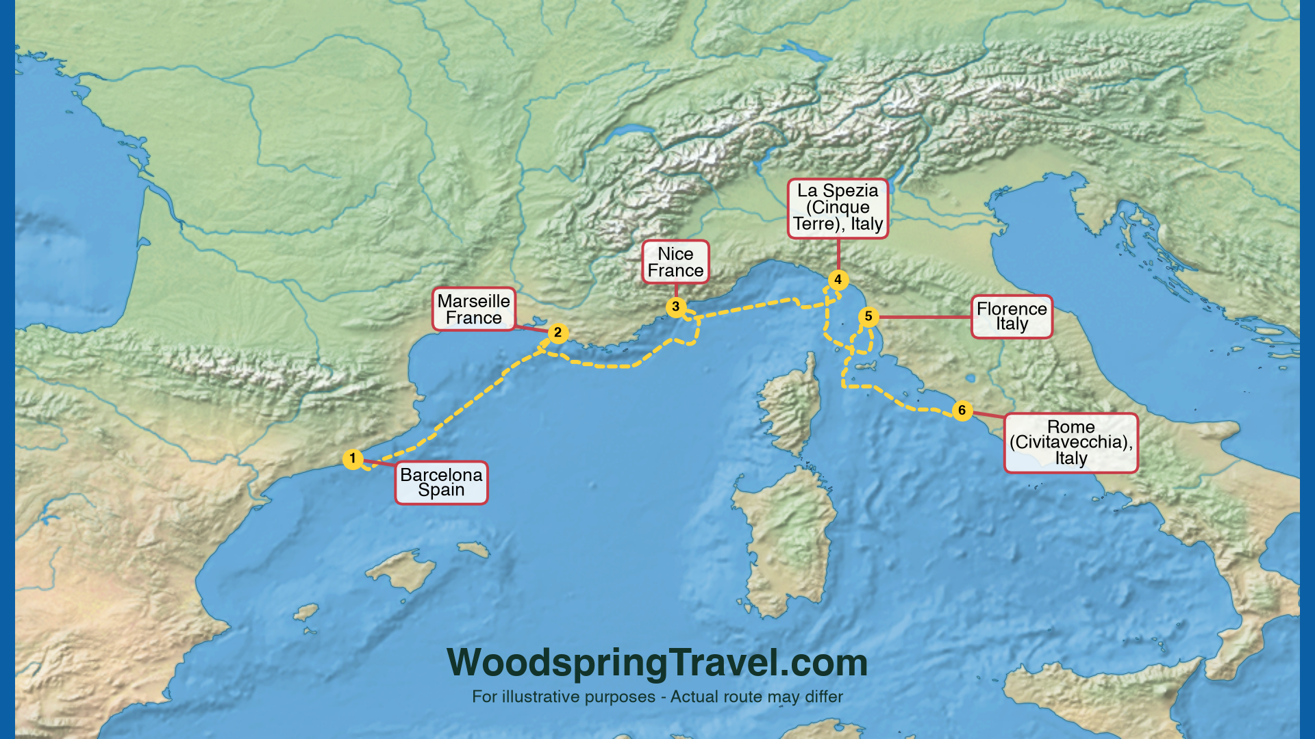 Route Illustration - Actual route may differ