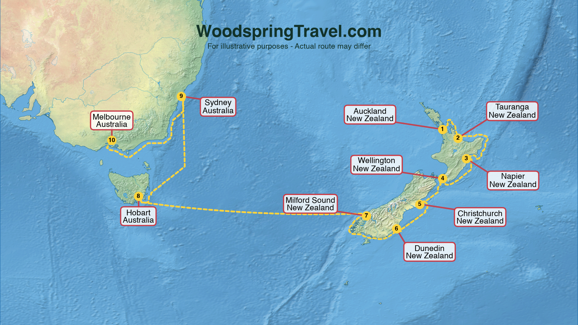 Route Illustration - Actual route may differ