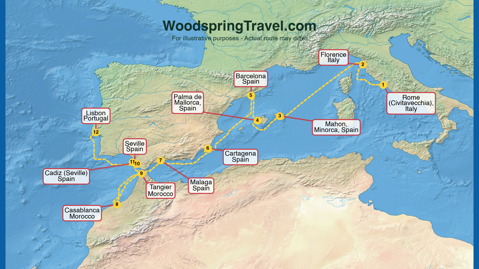 Route Illustration - Actual route may differ