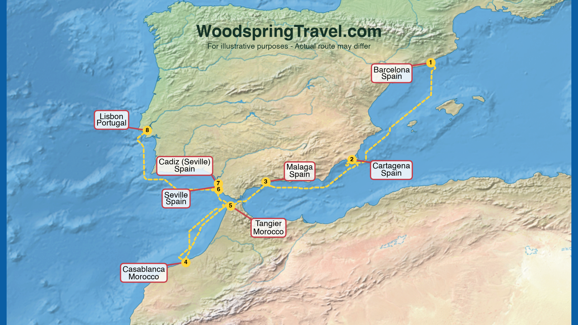 Route Illustration - Actual route may differ