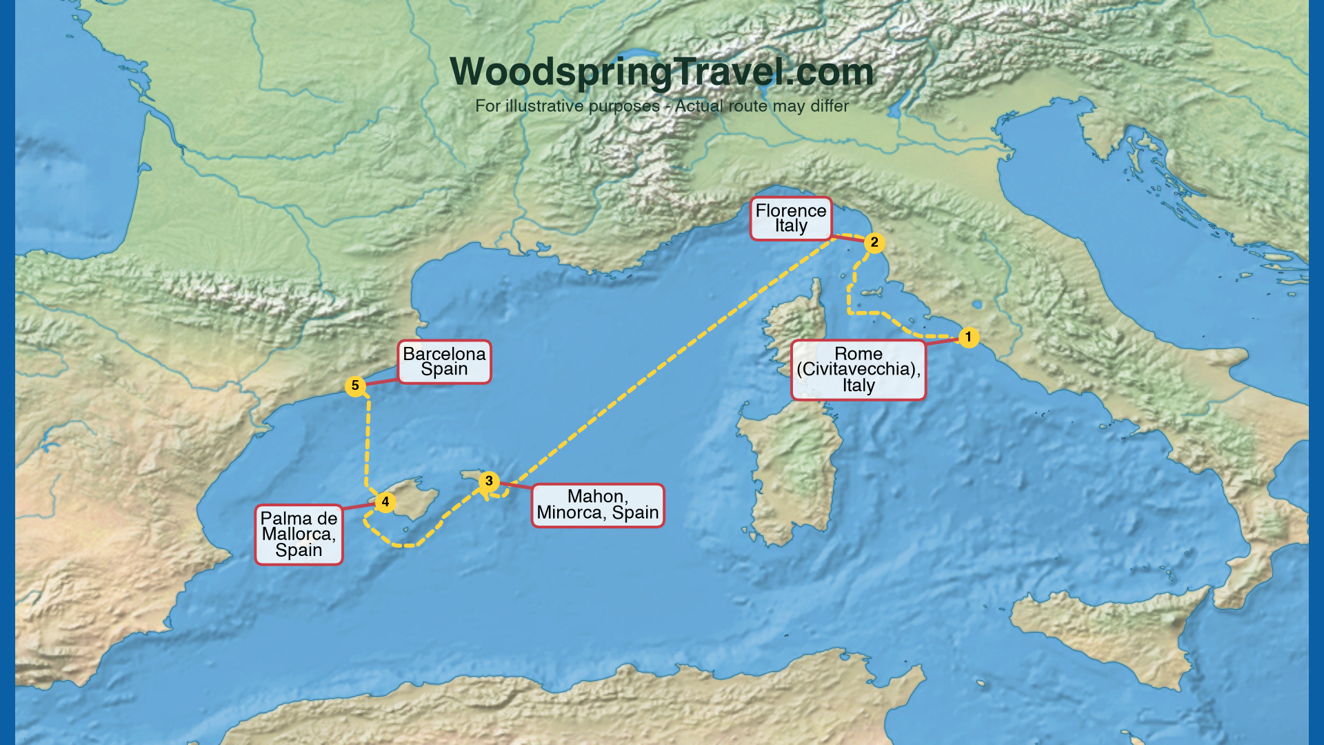 Route Illustration - Actual route may differ