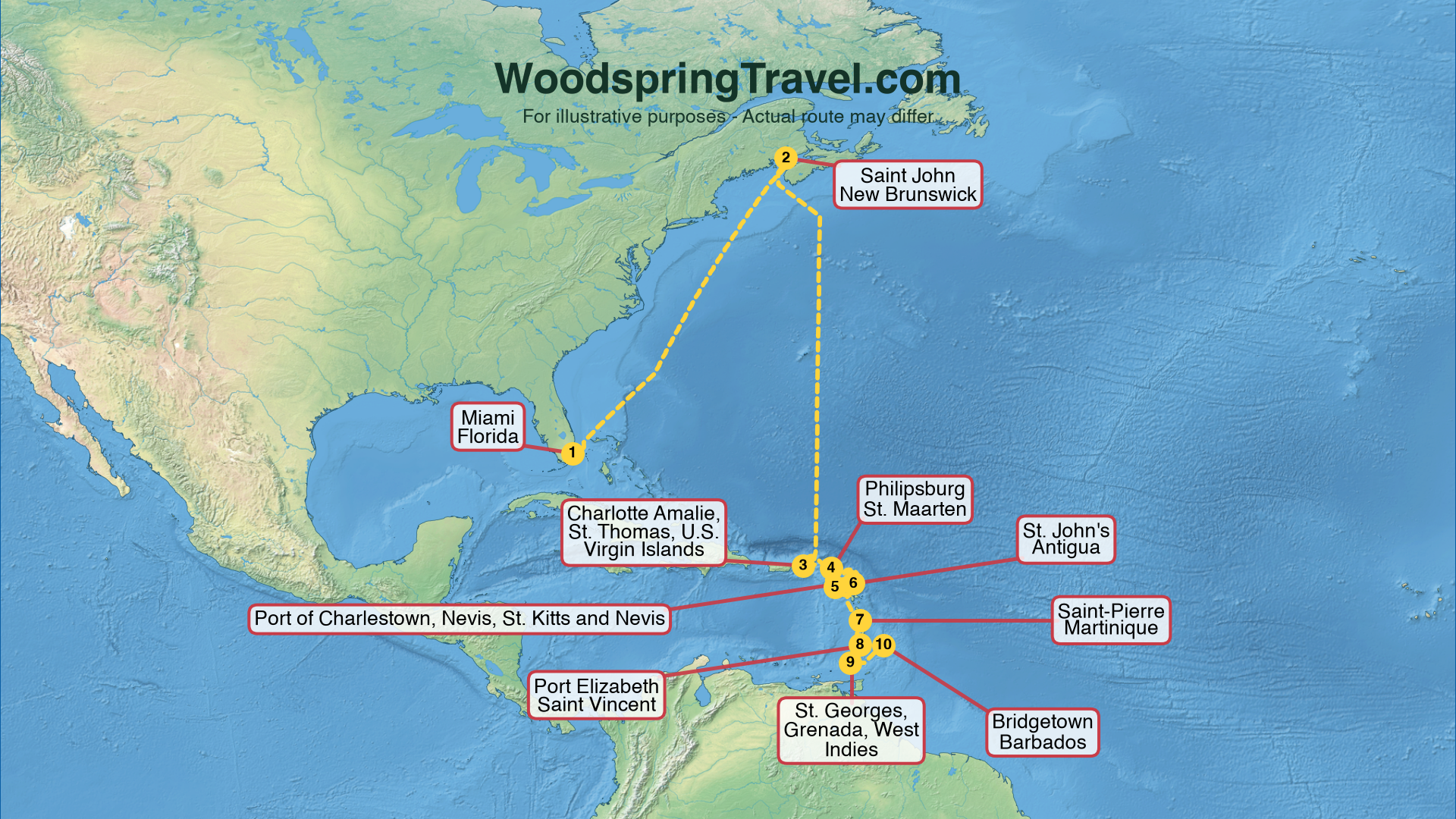 Route Illustration - Actual route may differ