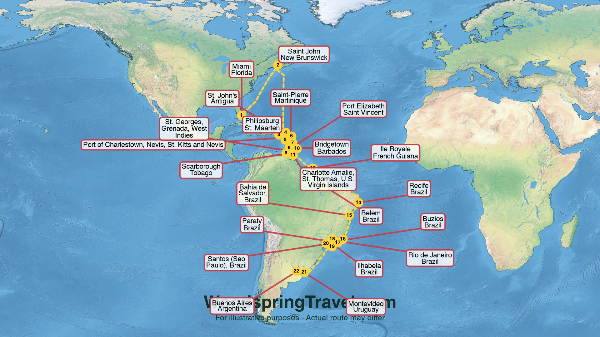 Route Illustration - Actual route may differ