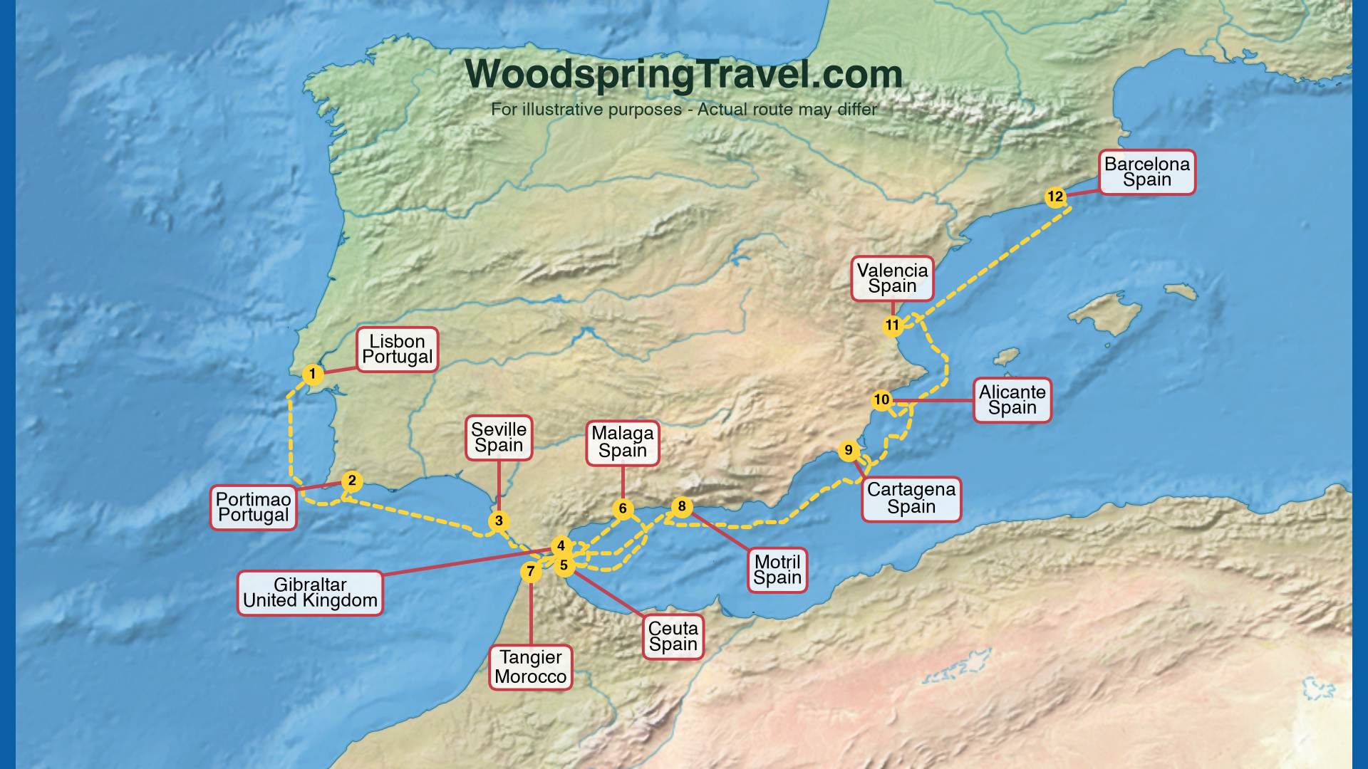 Route Illustration - Actual route may differ