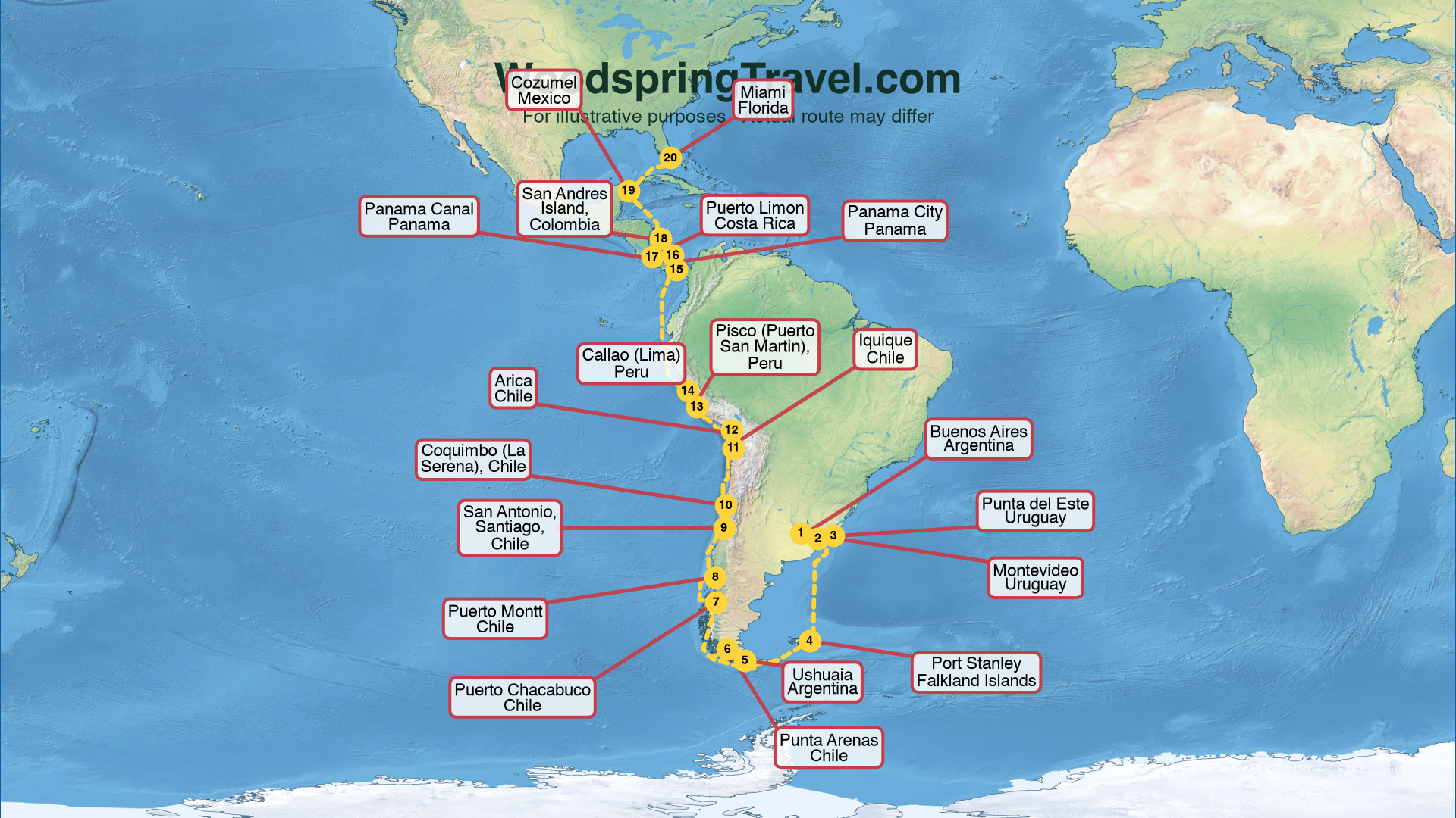 Route Illustration - Actual route may differ
