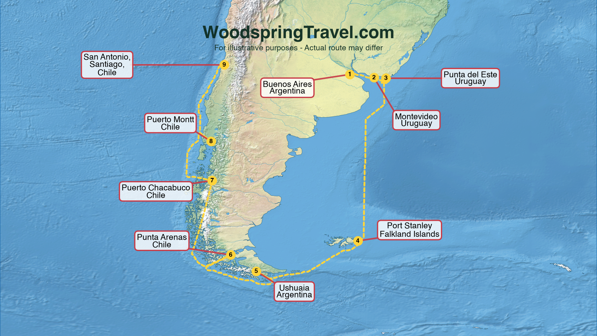 Route Illustration - Actual route may differ