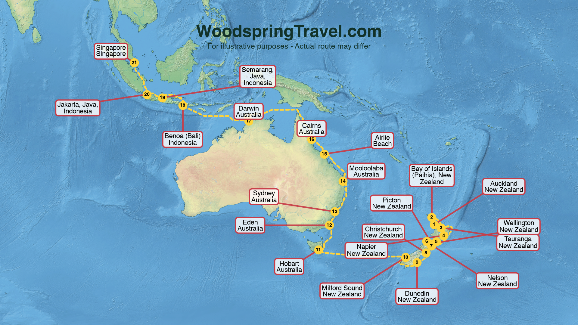 Route Illustration - Actual route may differ