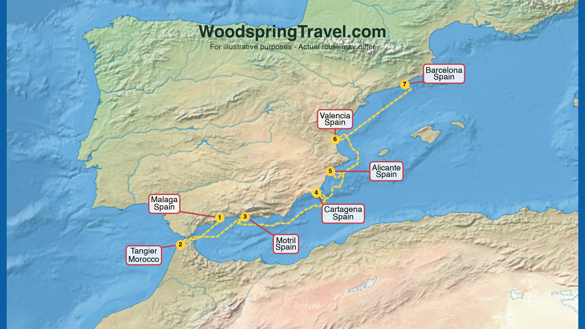 Route Illustration - Actual route may differ