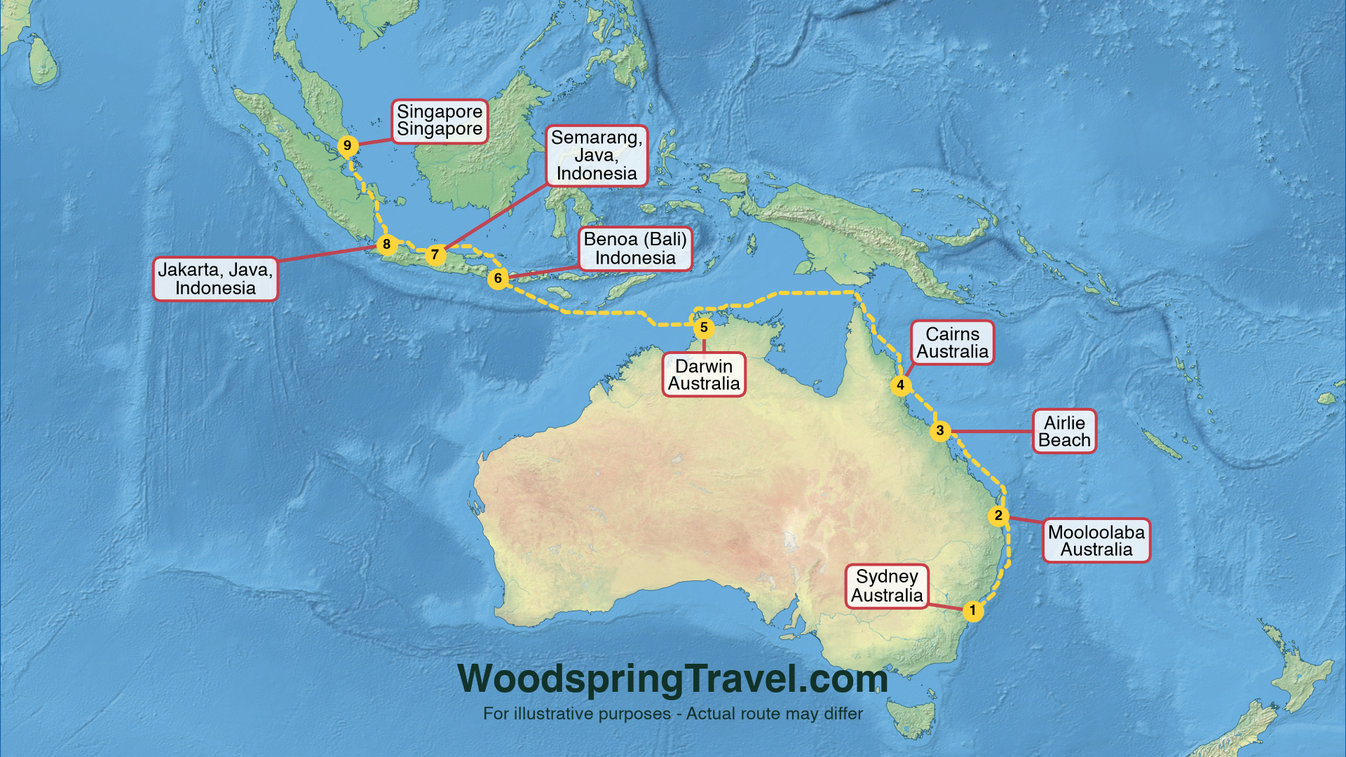 Route Illustration - Actual route may differ