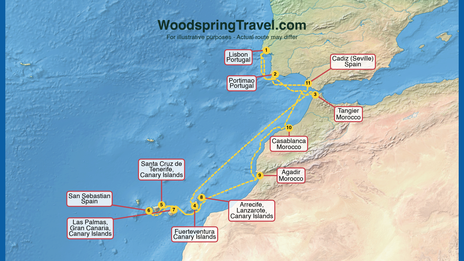 Route Illustration - Actual route may differ