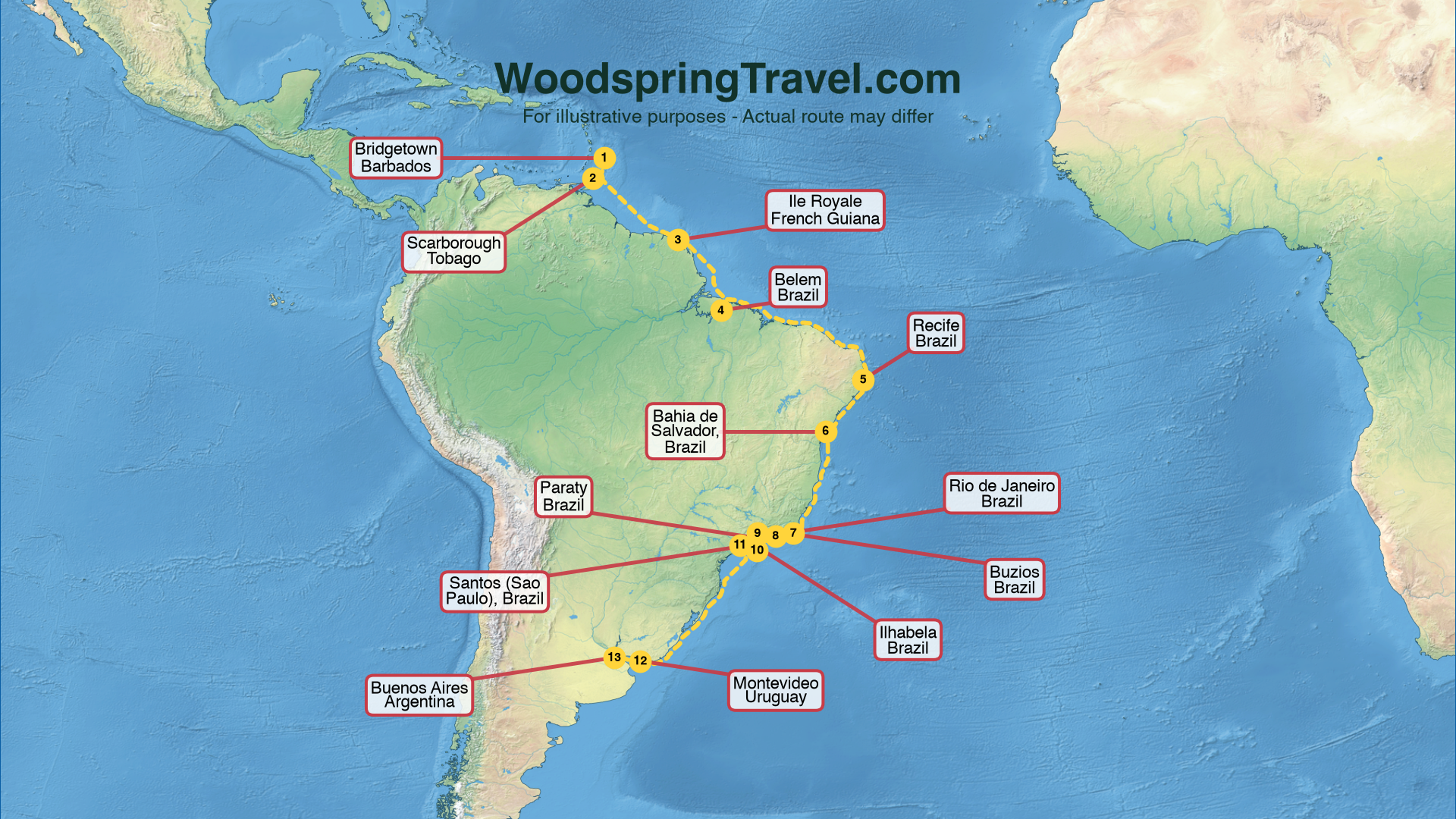 Route Illustration - Actual route may differ