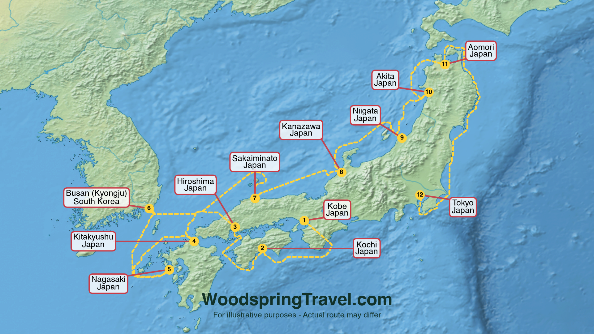 Route Illustration - Actual route may differ