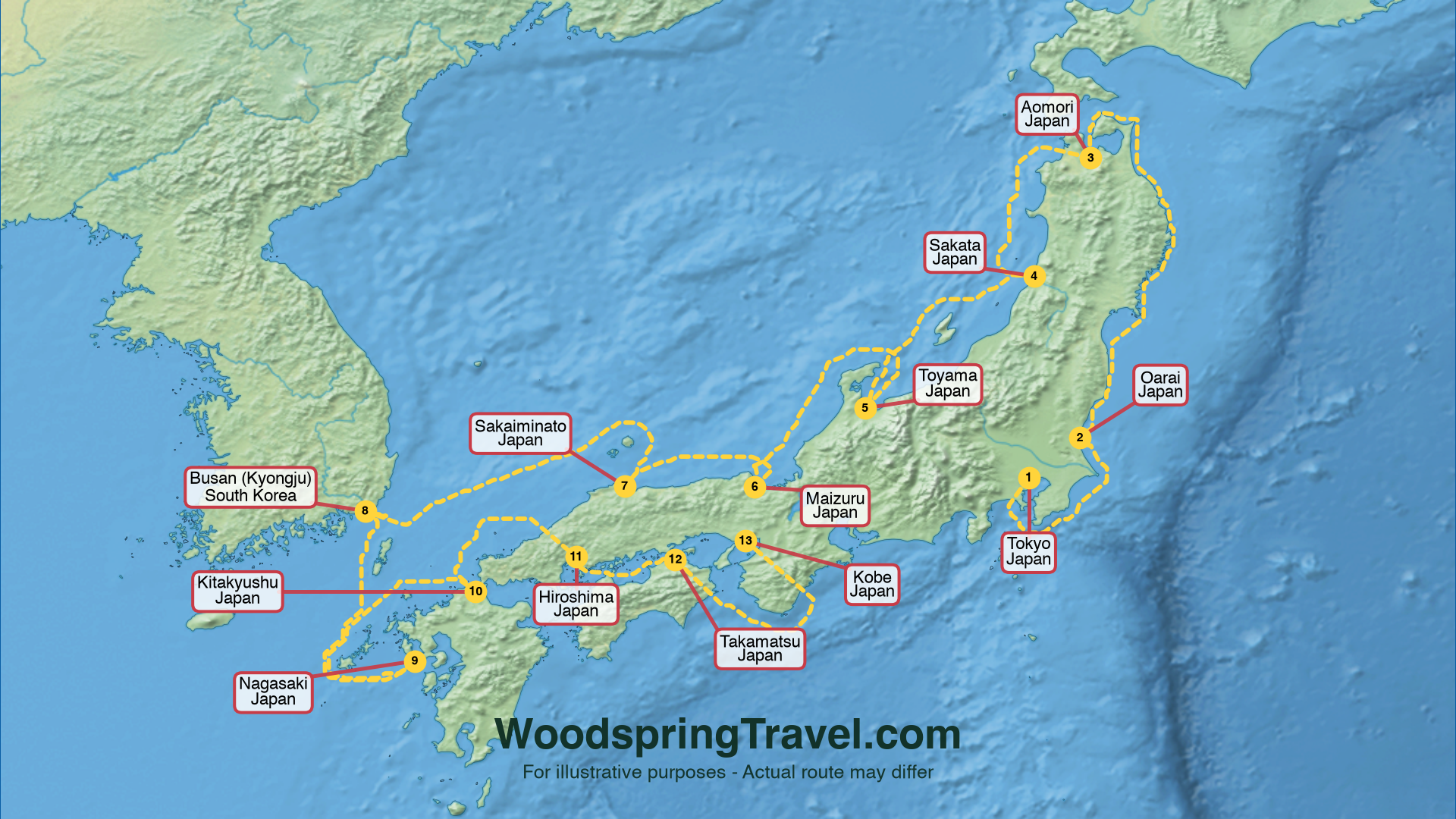 Route Illustration - Actual route may differ