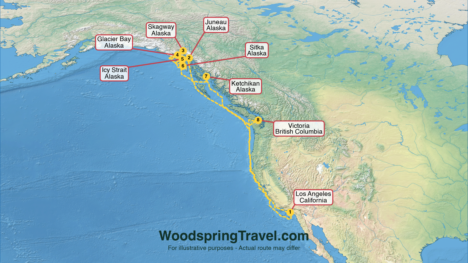 Route Illustration - Actual route may differ