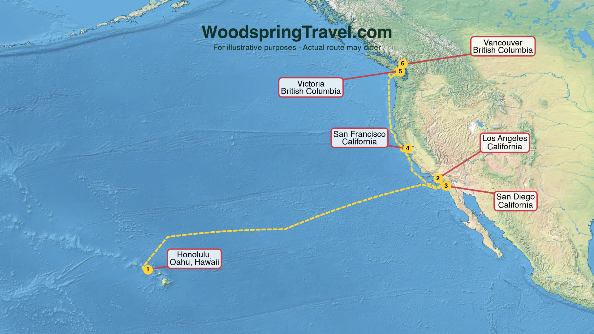 Route Illustration - Actual route may differ