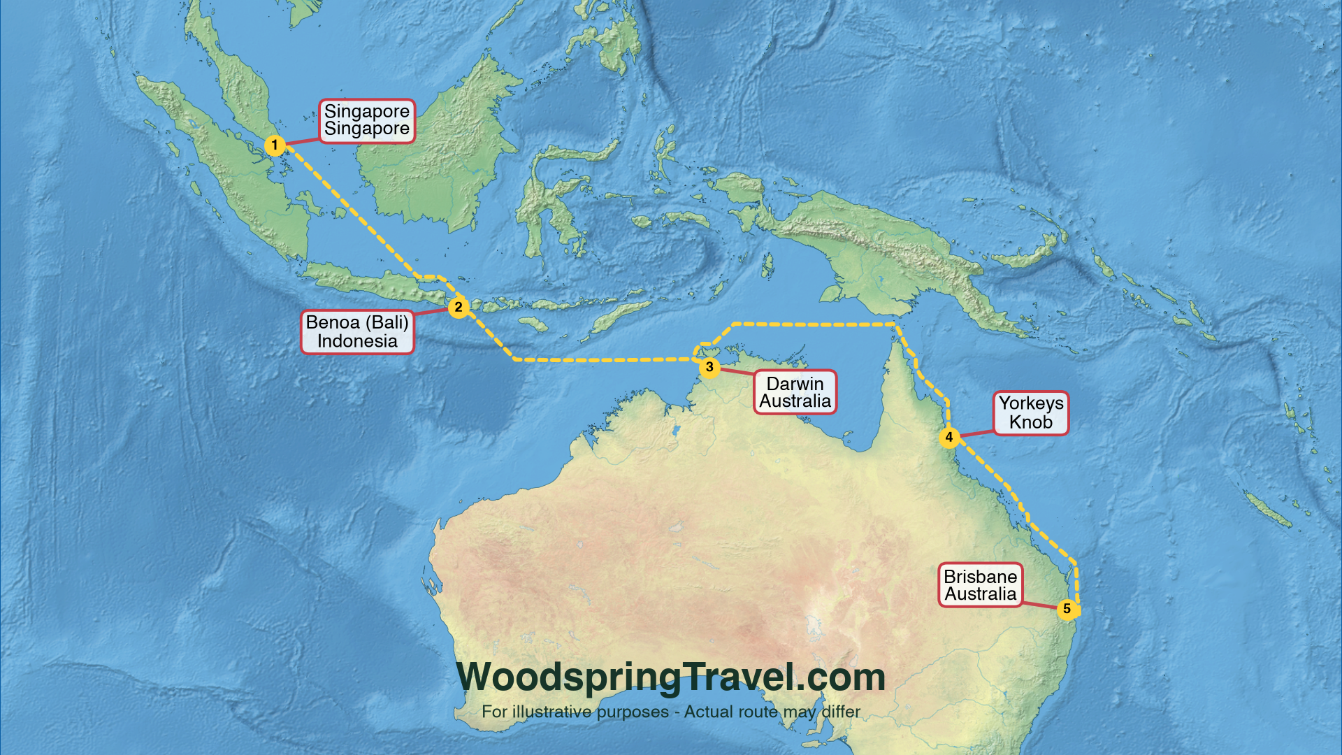 Route Illustration - Actual route may differ
