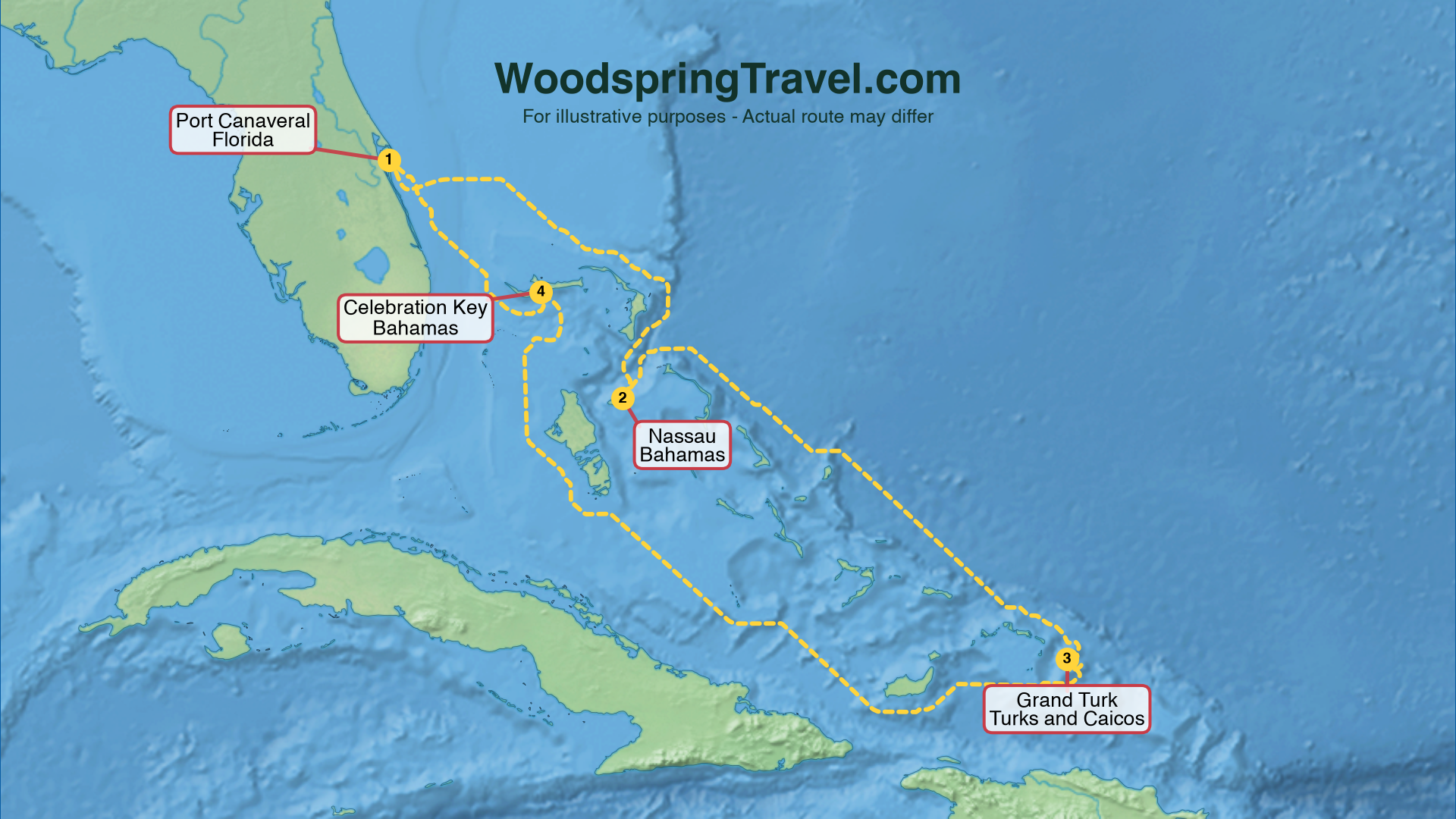 Route Illustration - Actual route may differ