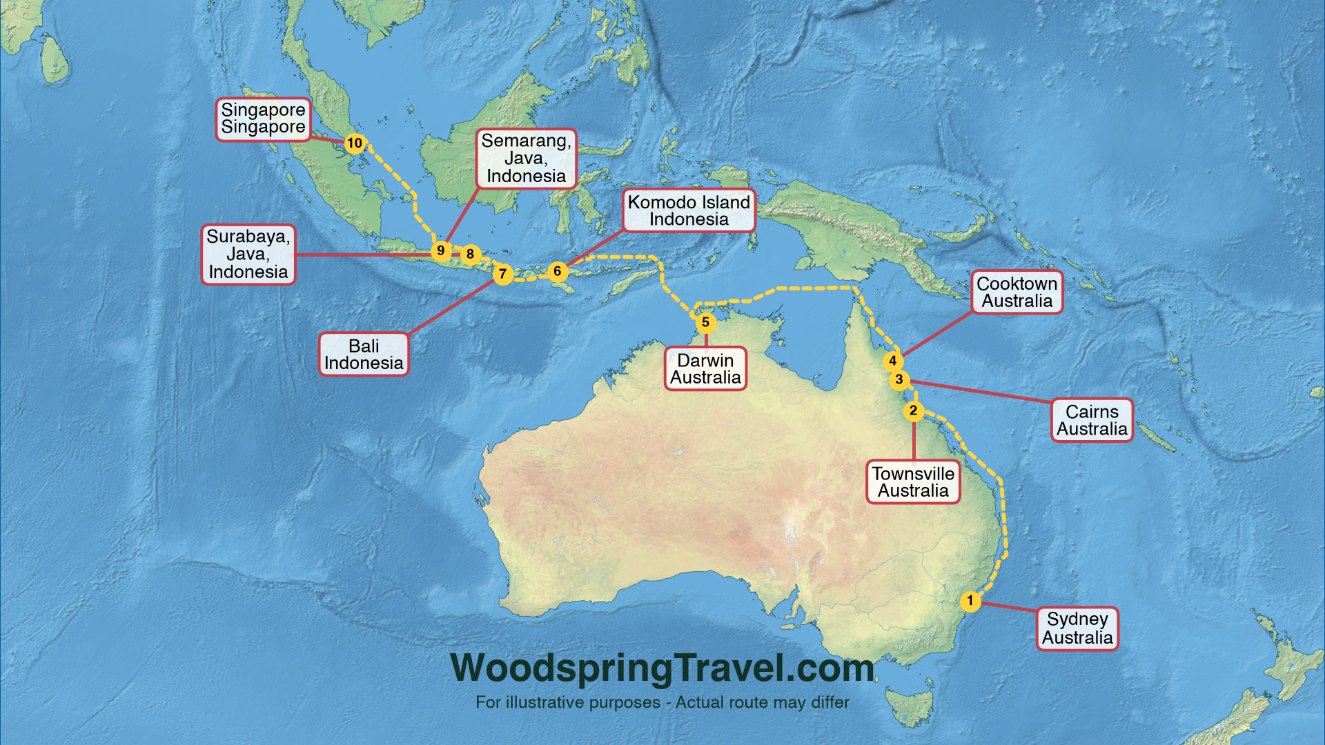 Route Illustration - Actual route may differ