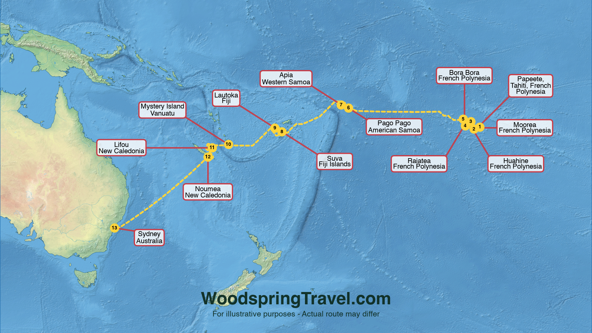Route Illustration - Actual route may differ