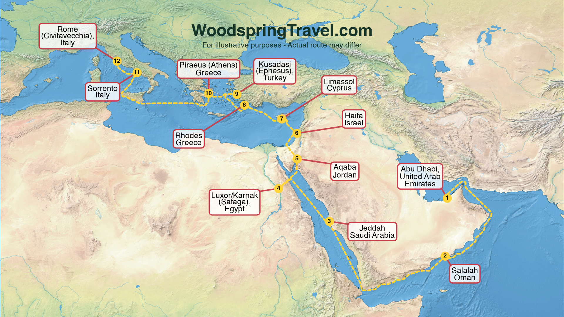 Route Illustration - Actual route may differ