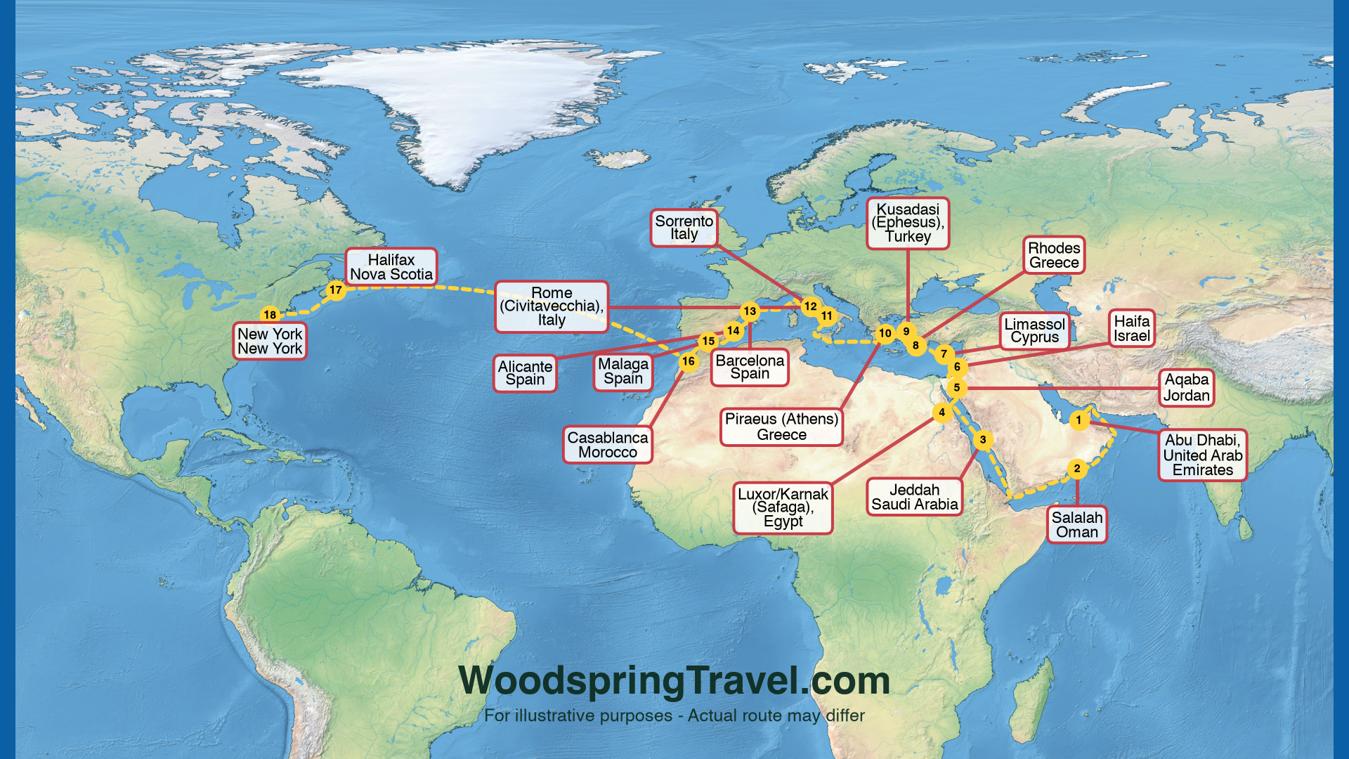 Route Illustration - Actual route may differ