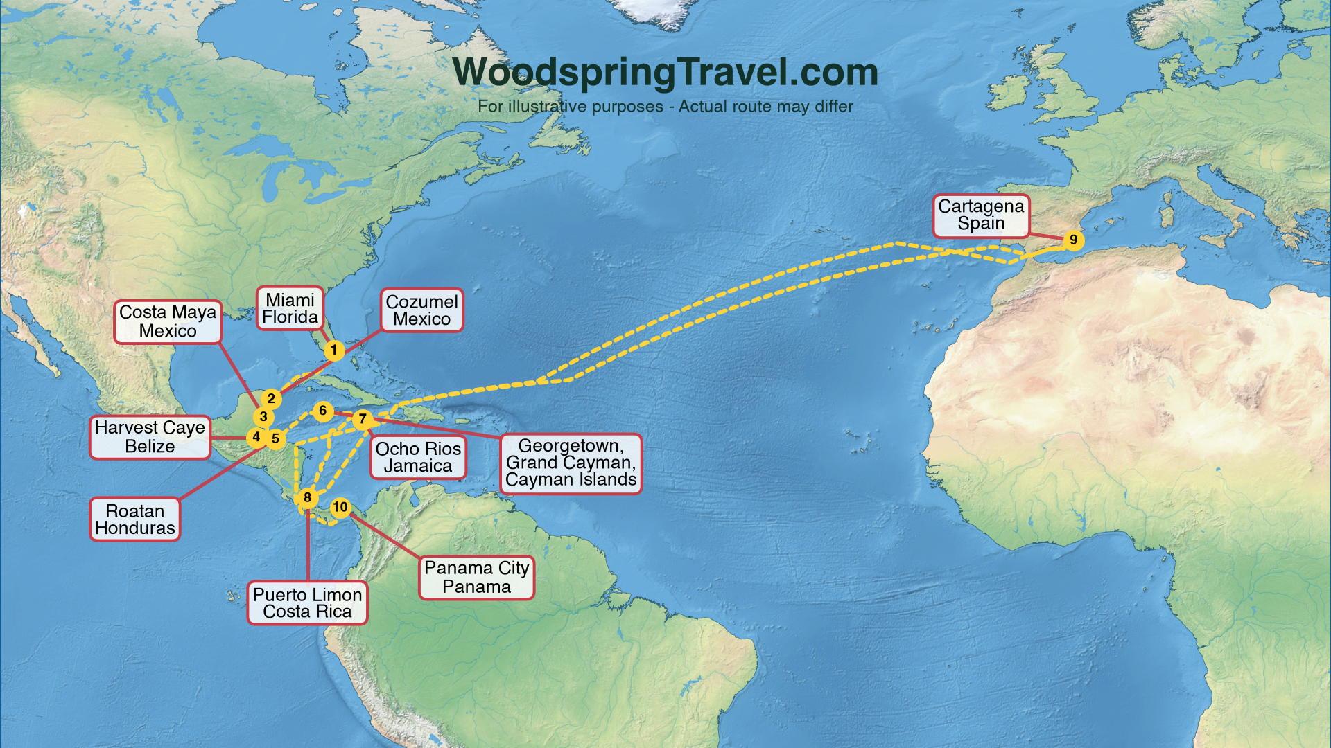 Route Illustration - Actual route may differ