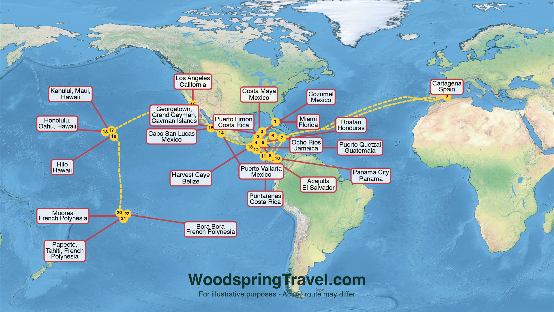Route Illustration - Actual route may differ