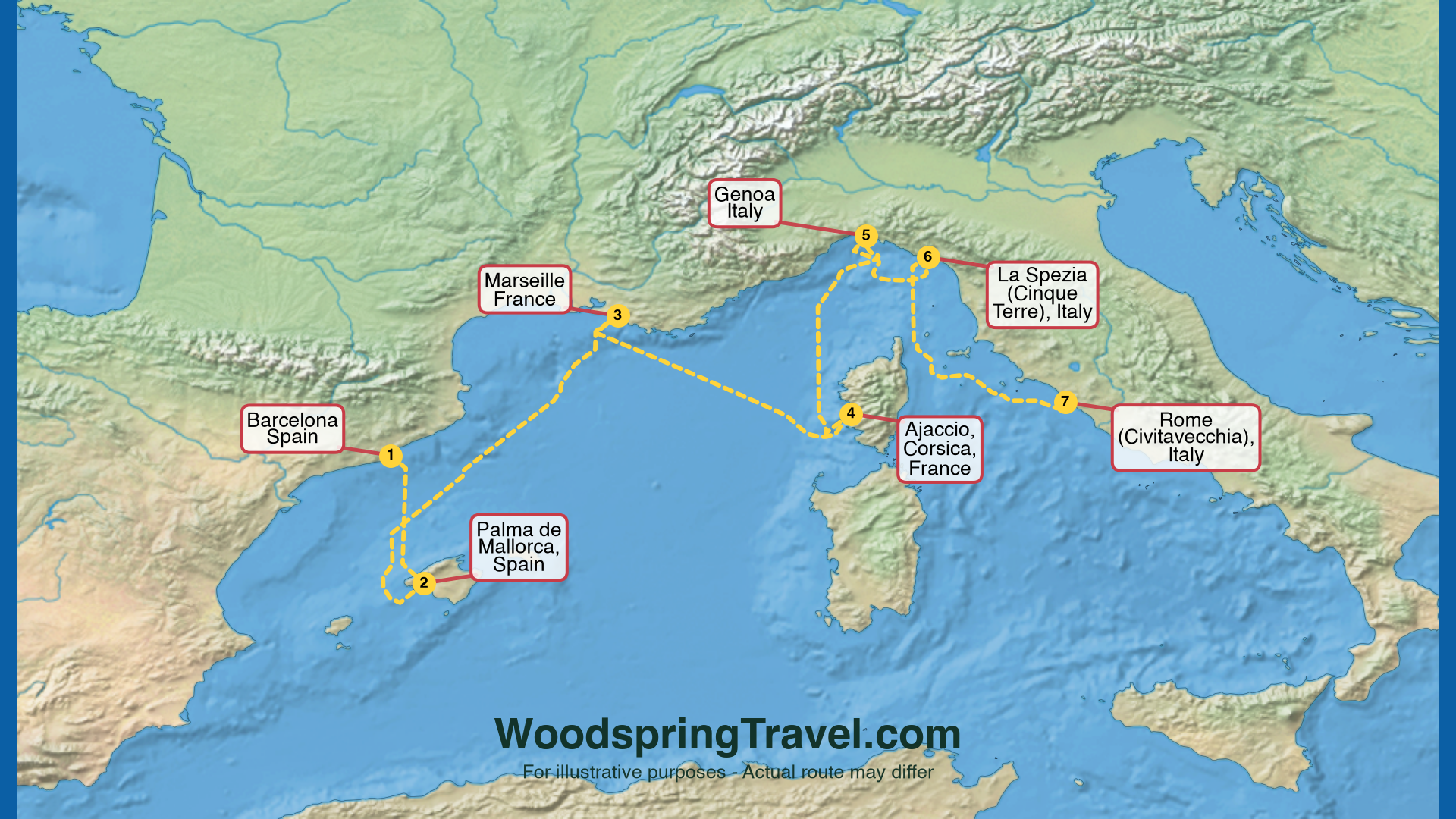 Route Illustration - Actual route may differ