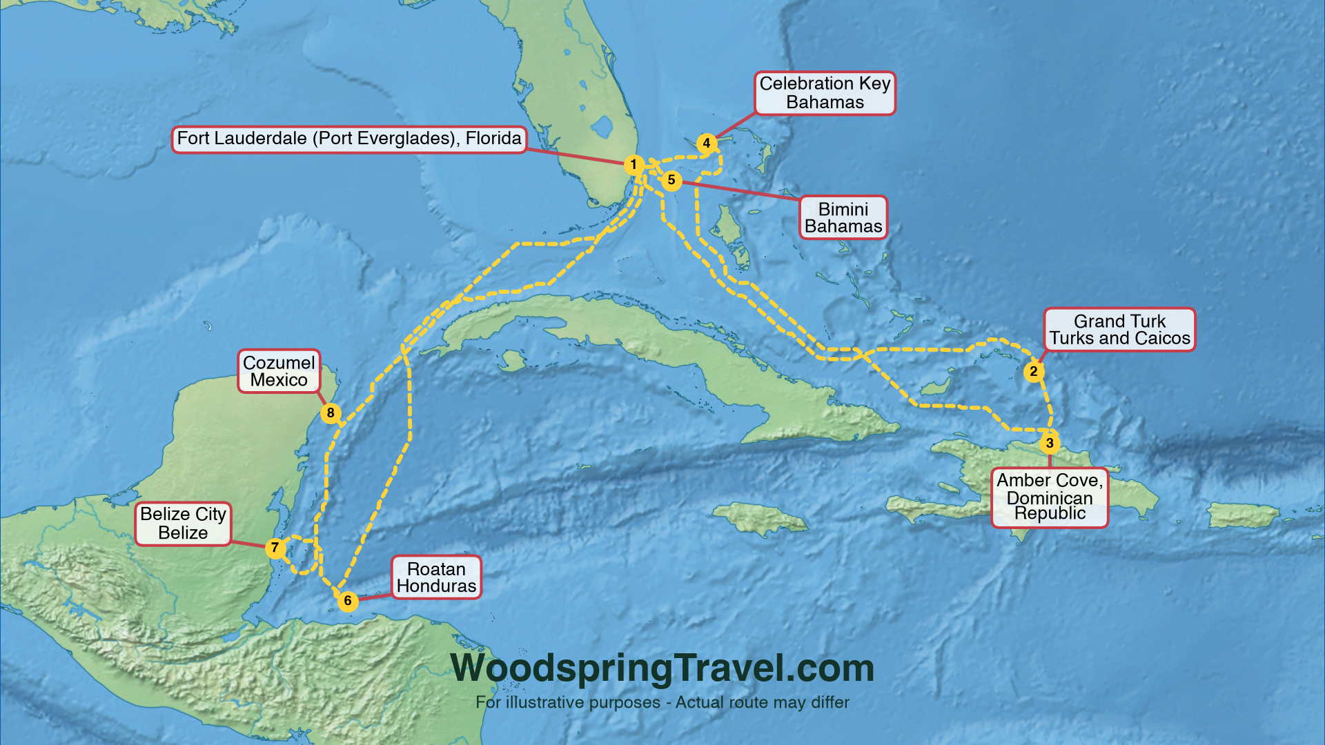 Route Illustration - Actual route may differ