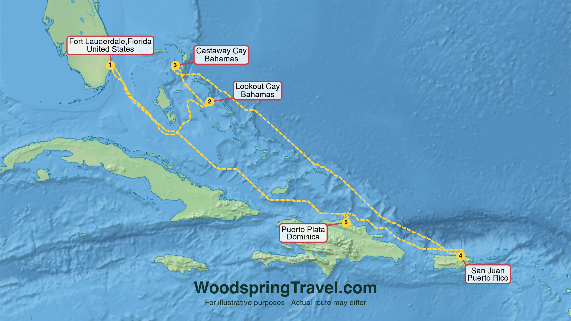 Route Illustration - Actual route may differ