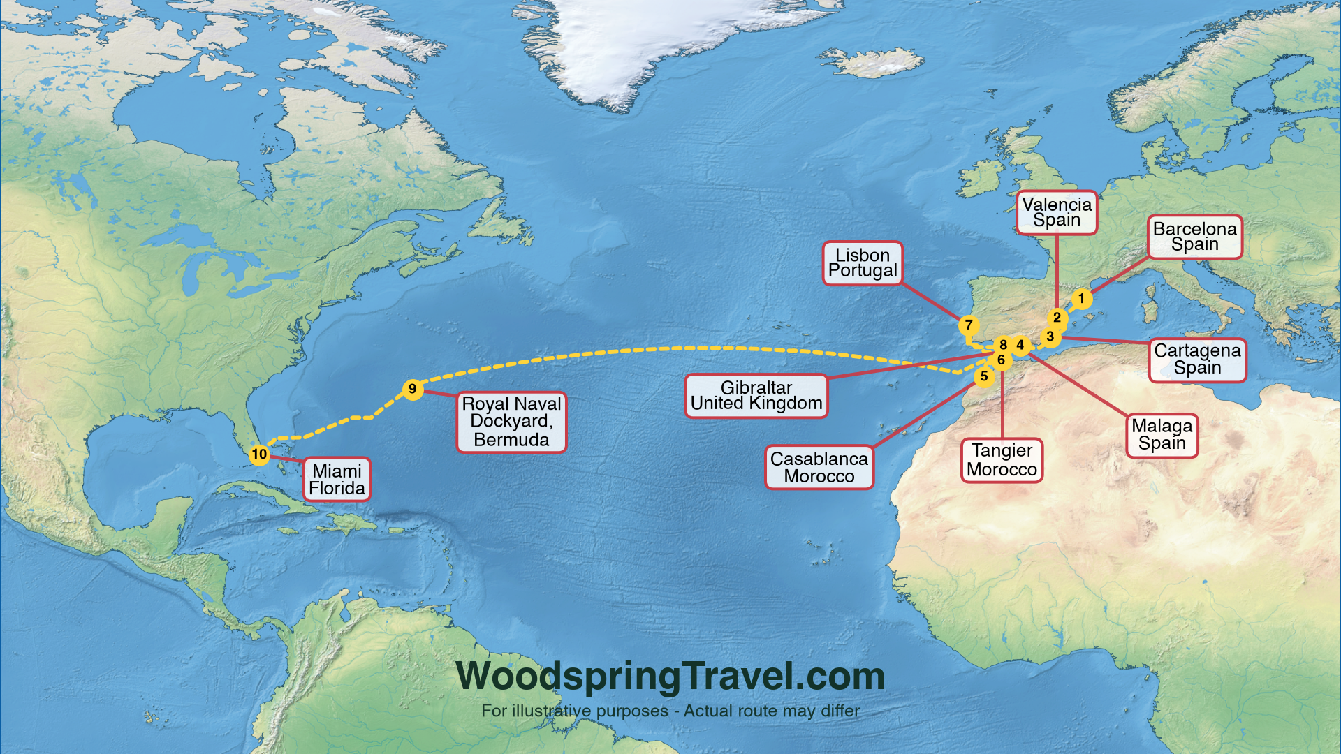 Route Illustration - Actual route may differ