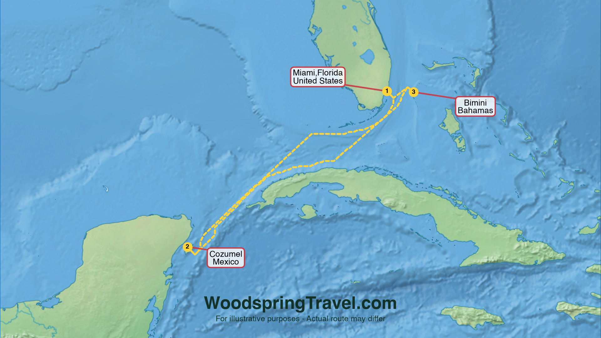 Route Illustration - Actual route may differ